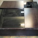 106B, Glass & Wood Top Coffee Table